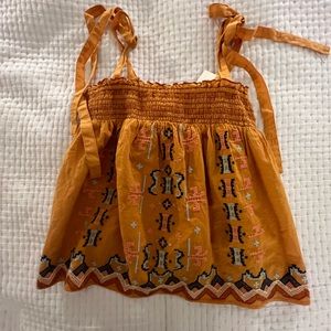 Anthropology Orange Tie Tank